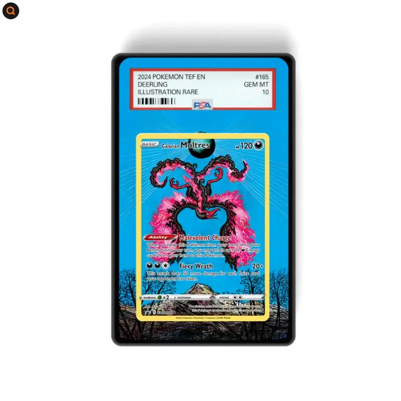 

Art Display Case for M1L Mega Brave Articuno Deerling Sawsbuck Card Art Collection Card Psa Display Rack Black Storage Box Gift