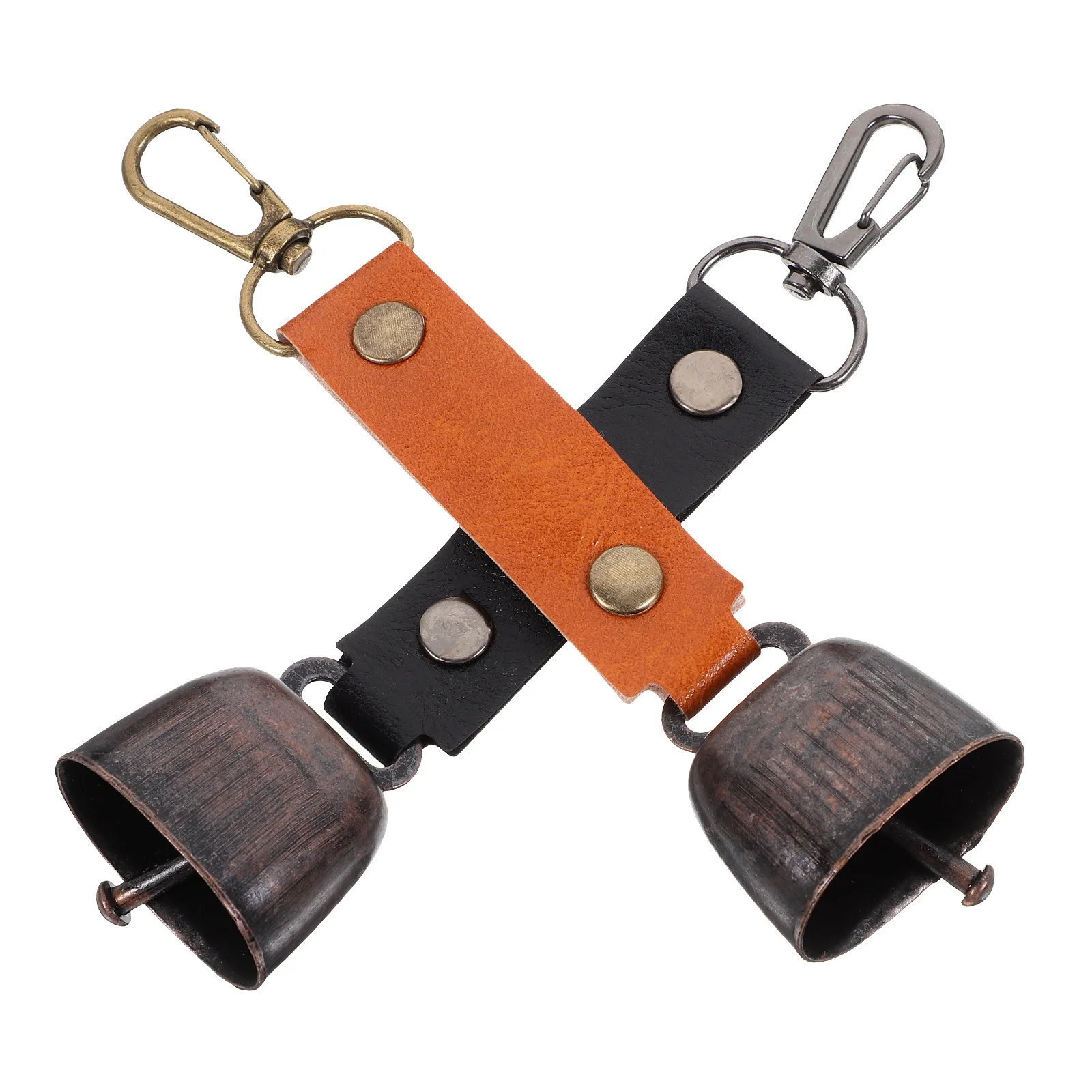 

2pcs Bear For Hiking Loud Warning Outdoor Camping Climbing Emergency Hanging Vintage Cowbell Dog Travel Bell Anti-Lost Bell