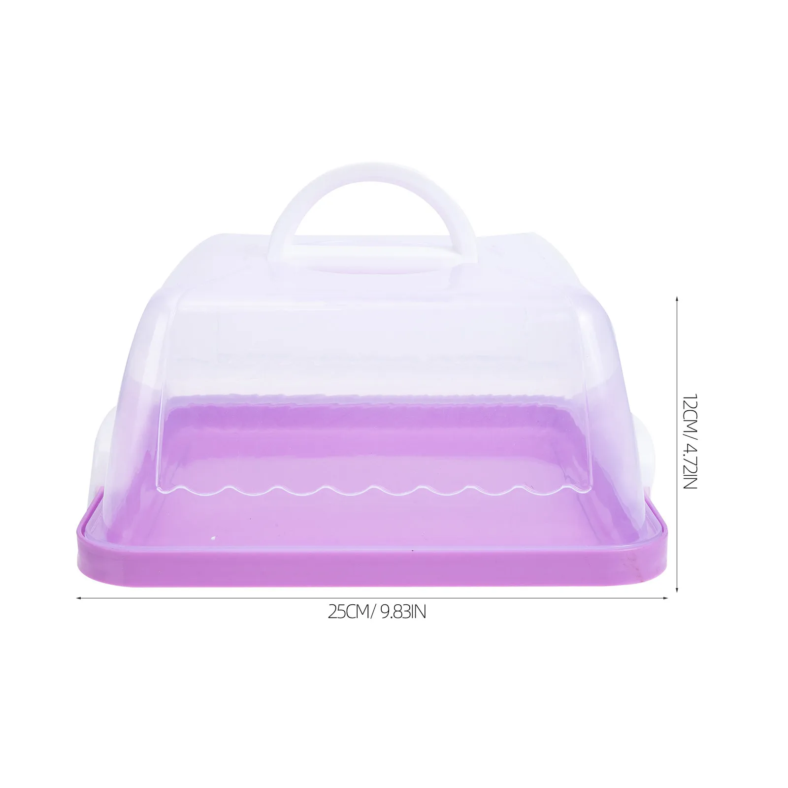 Plastic Cake Carrier with Handle Transparent Container Lid Dustproof Insect Proof Birthday Cake Storage Box for Baking Shops