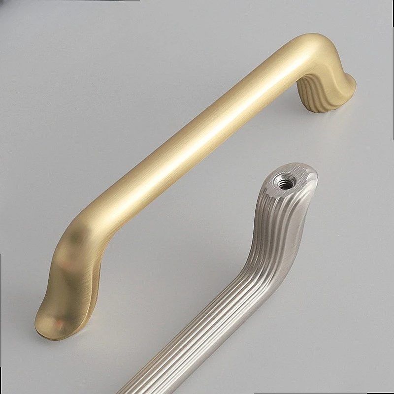 Zinc Alloy Furniture Cabinet Door Handles Modern Drawer Pulls Gold Silver Black