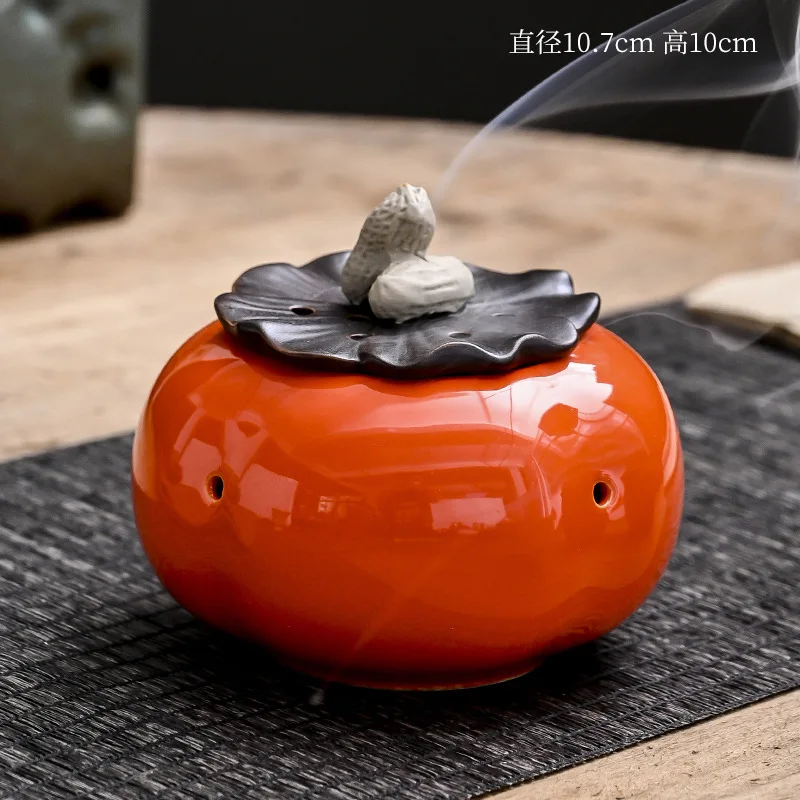 Good persimmon making plate incense burner ceramic aromatherapy burner