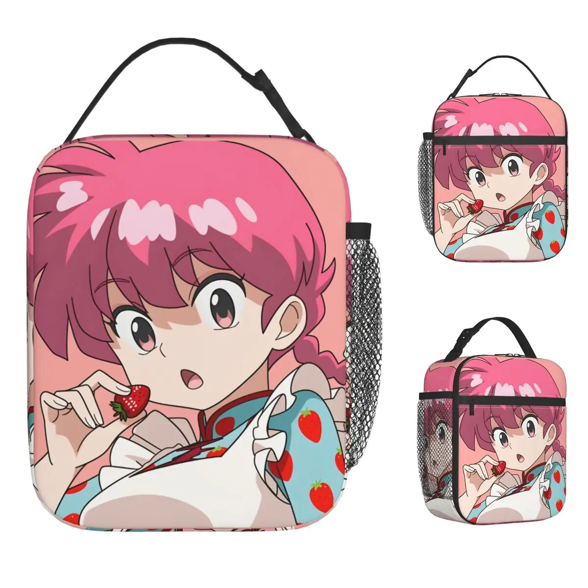 

Сумка для обеда в стиле аниме Ranma 1/2, офисный ланч-бокс для взрослых, термосумки с забавным принтом, водонепроницаемая портативная сумка-холодильник