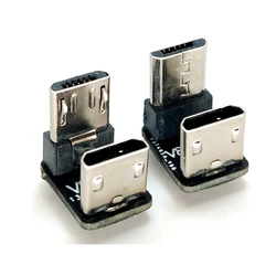 90 Degree Up and Down Angle Micro USB 5 Pin Female to Micro USB Male Data Sync Adapter Male Micro USB to Micro USB Male
