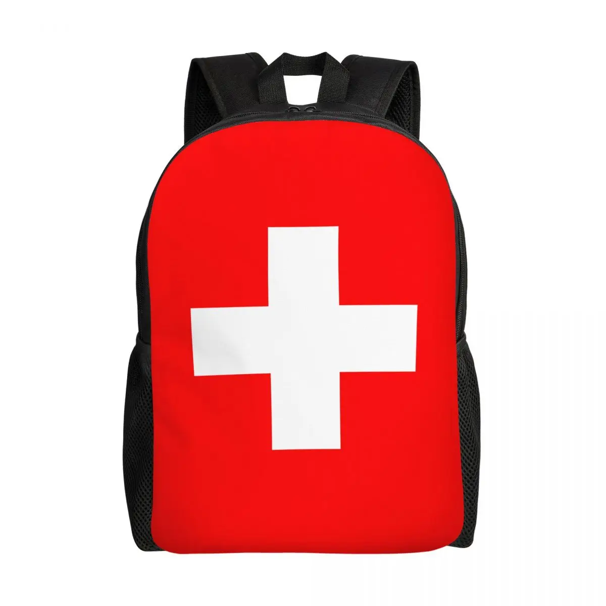 Flag Of Switzerland Laptop Backpack Women Men Basic Bookbag for School College Students Bag