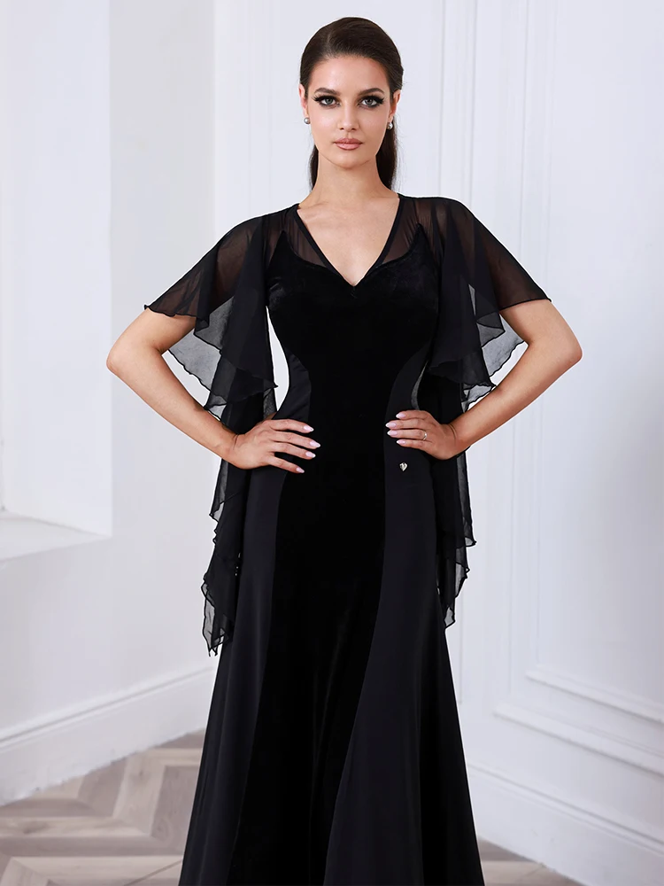 Frauen Ballroom Dance Kleid Schwarz Walzer Leistung Kleidung Standard Dance Praxis Tragen Ballkleid Für Ballsaal Tanzen AMY2554