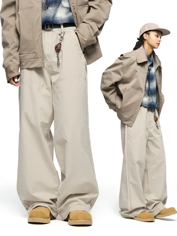 

Мужские рабочие брюки Street Sle, осенняя новинка, свободные хлопковые повседневные брюки, модные городские молодежные брюки на все сезоны