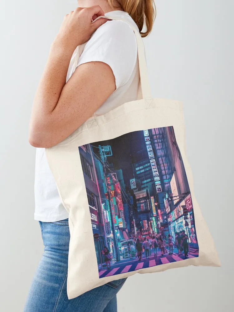 Daydreaming of Tokyo Tote Bag Handbags canvas tote university cute Canvas