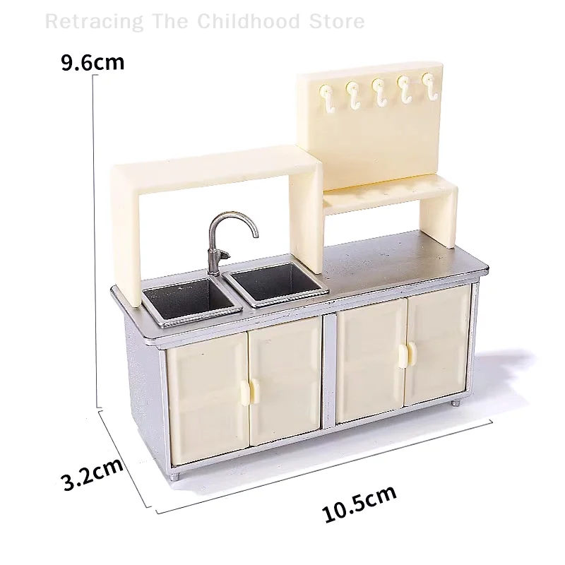 1Pcs 1/12 Dollhouse Mini Kitchen Console Accessories Pan Gas Furnace Model Doll Furniture Miniature Scene Model