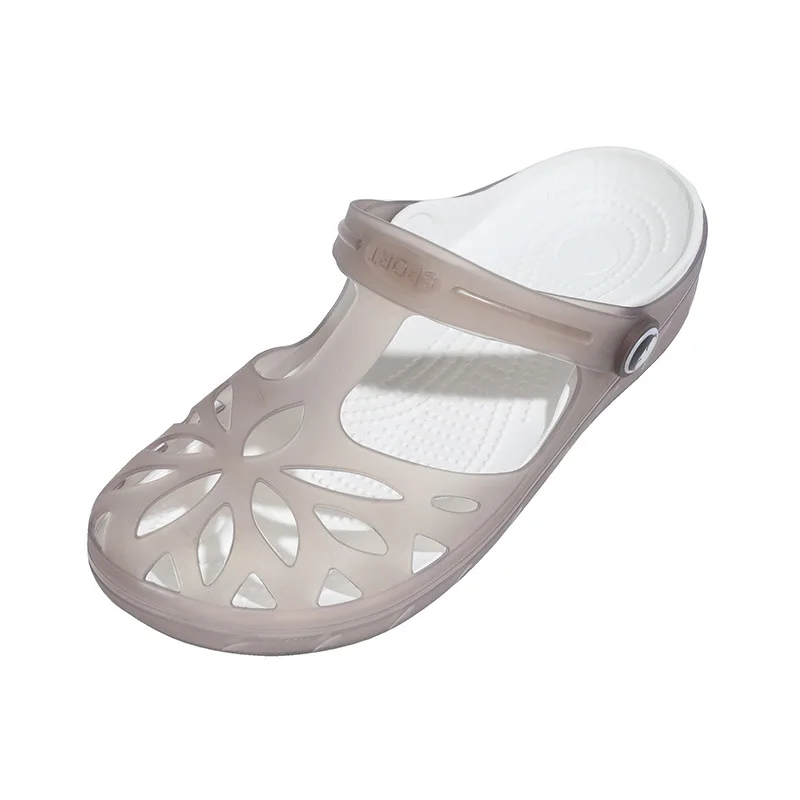 Sandalias de mujer 2023, zapatos transparentes con agujeros Baotou, zapatos de enfermera, zapatos de playa, sandalias y zapatillas de gelatina,