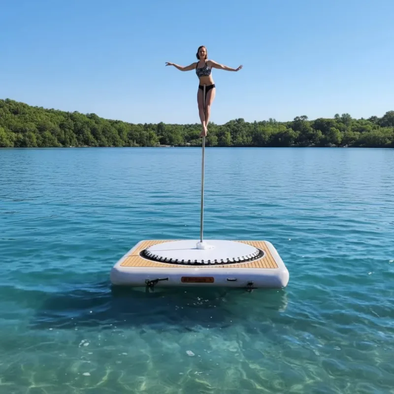 Water Leisure Platform Dock Mat Inflatable Floating Inflatable Floating Dance  Inflatable Floating Dance Pole Platform