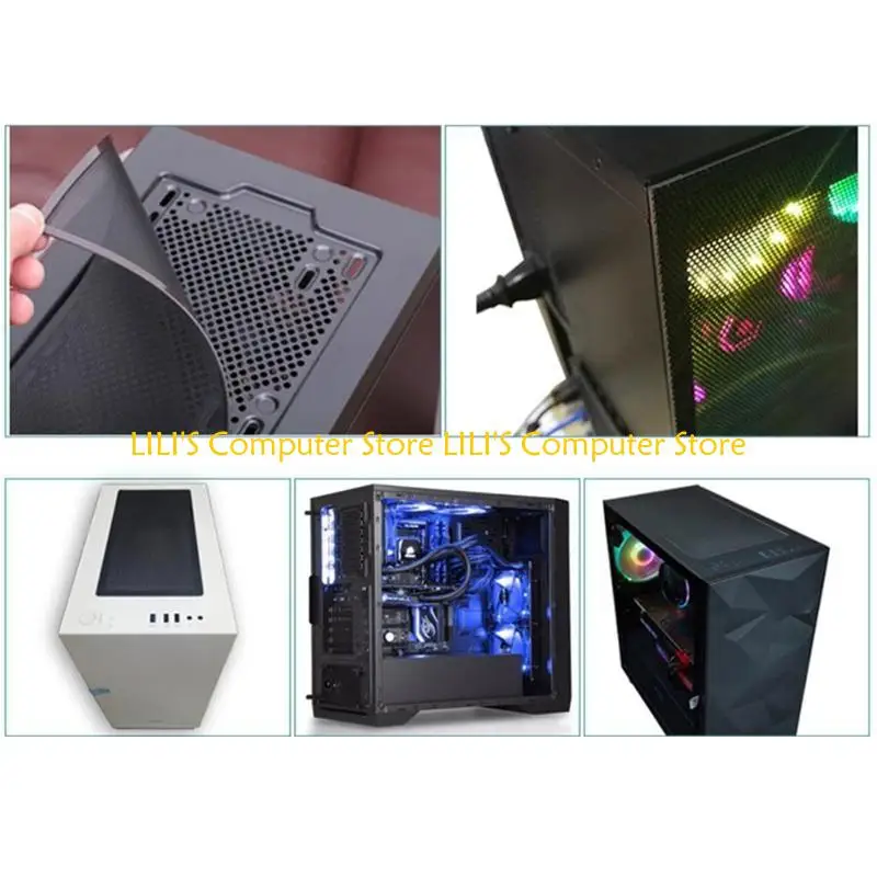 A52B PC مروحة الإطار الغبار شبكة برودة مرشحات الغبار غطاء PVC 50/12/14/9/8/7/6/5/4 سنتيمتر #3