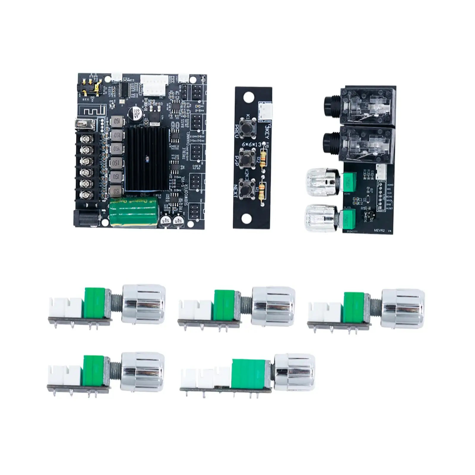 BT+AUX+USB+Mic Input High Performance Intelligent Protection Power Amplifier Board