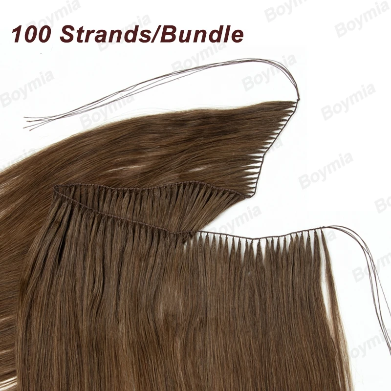 ريشة الشعر ملحقات الشعر البشري الطبيعي حزم غير ريمي غير مرئية مايكرو حلقة 40 سنتيمتر لحمة 100 السواحل ريشة الشعر التمديد