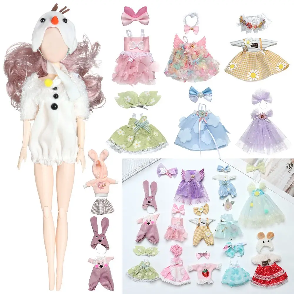Supplies Fabric Sewing Summer  Clothes 16~17cm Dolls Dress  Lace Skirt