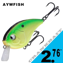 AYWFISH Shallow Diving Coffin Bill Fishing Lures Wobbler Hard Bait 2.76IN 12.6G Floating Diver Crank Bait For Bass Pike Fishing