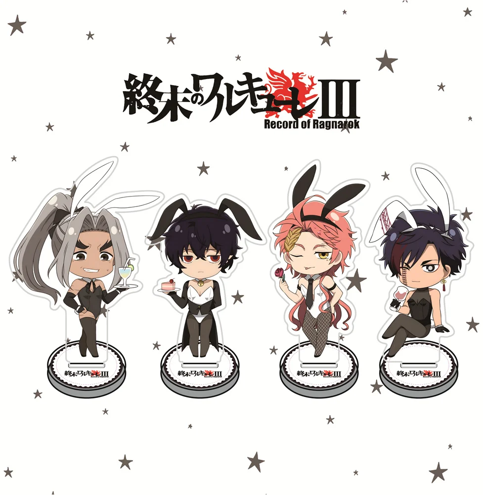 Record of Ragnarok 10cmBunny Ear Chibi Acrylic Stand Figures Keychain Myth Anime Collectible Standee Desk Ornament Gift for Fans