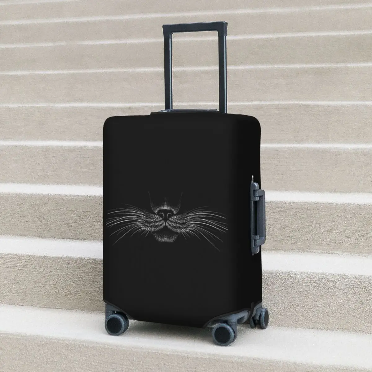 غطاء حقيبة بلاك كات بانثر أنيمال للحماية، أغطية حماية مرنة لأمتعة السفر مقاس 18-32 بوصة