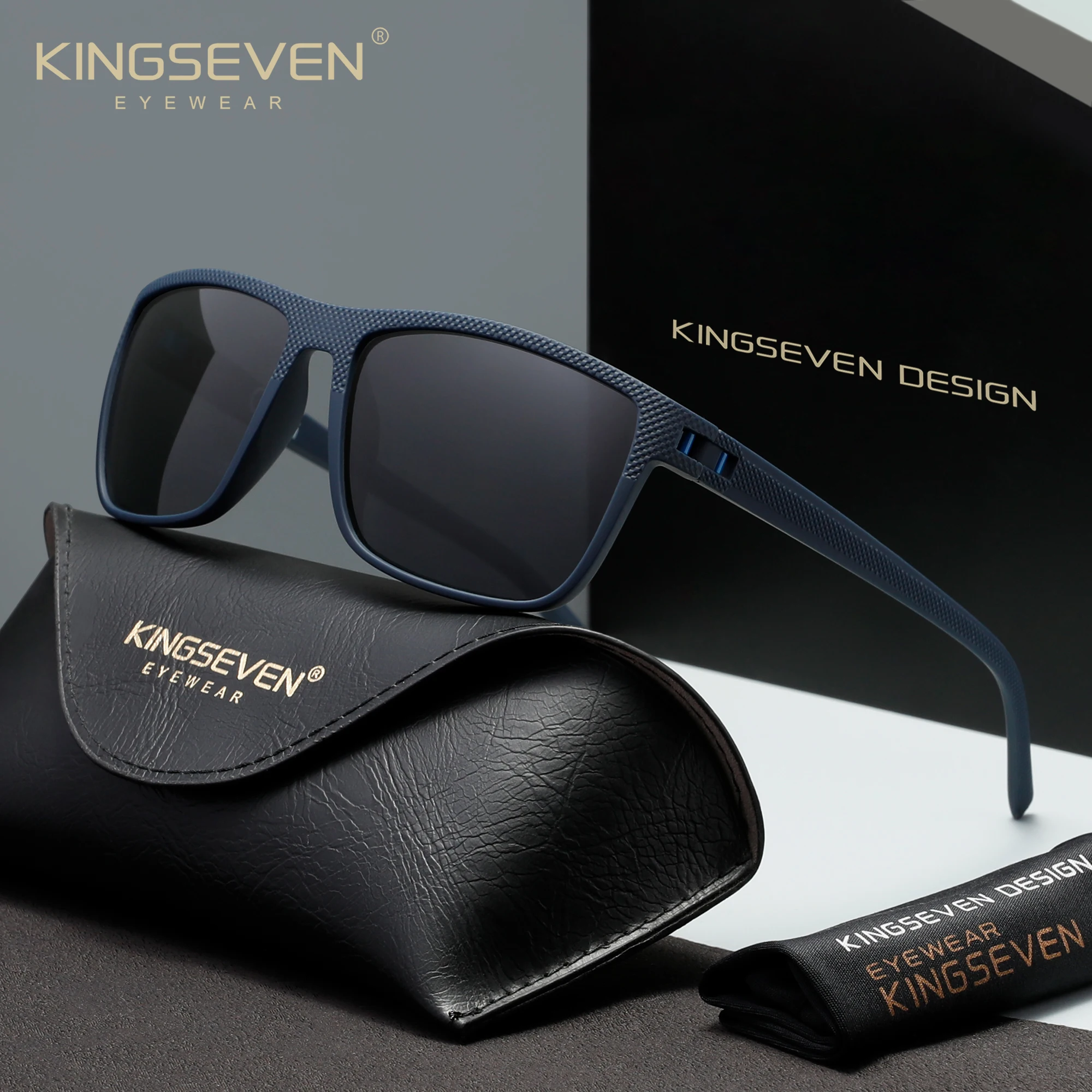 KINGSEVEN Trendige Klassische Casual Unisex Polarisierte Sonnenbrille UV400 Blendschutz Fahrbrille Sommer-Brille Beliebte Radfahrbrille