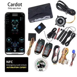 CARDOT NFC Lock unlock Automotive Remote Engine Start Stop System Passive Car Alarm Mobile App Control