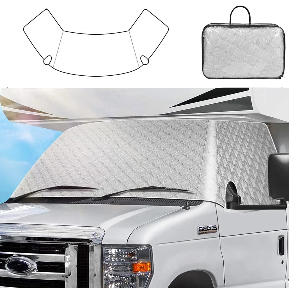 

RV Front Window Sunshade Cover Winter Cover For Ford E450 Anti Snow Frost Dust Dirt UV Ray