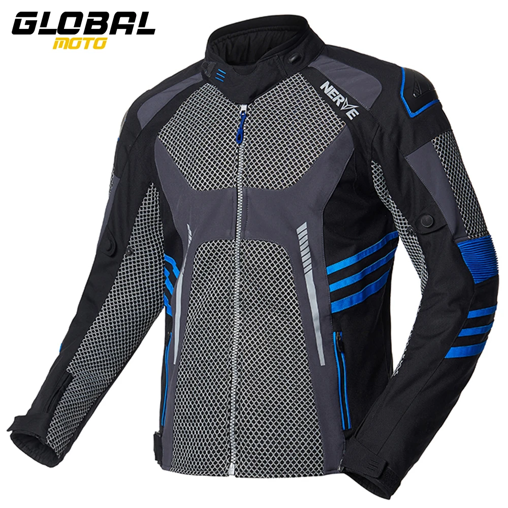 

Reflective Motorbike Jacket Summer Breathable Mesh Motorcycle Jacket Man Motocross Riding Jacket