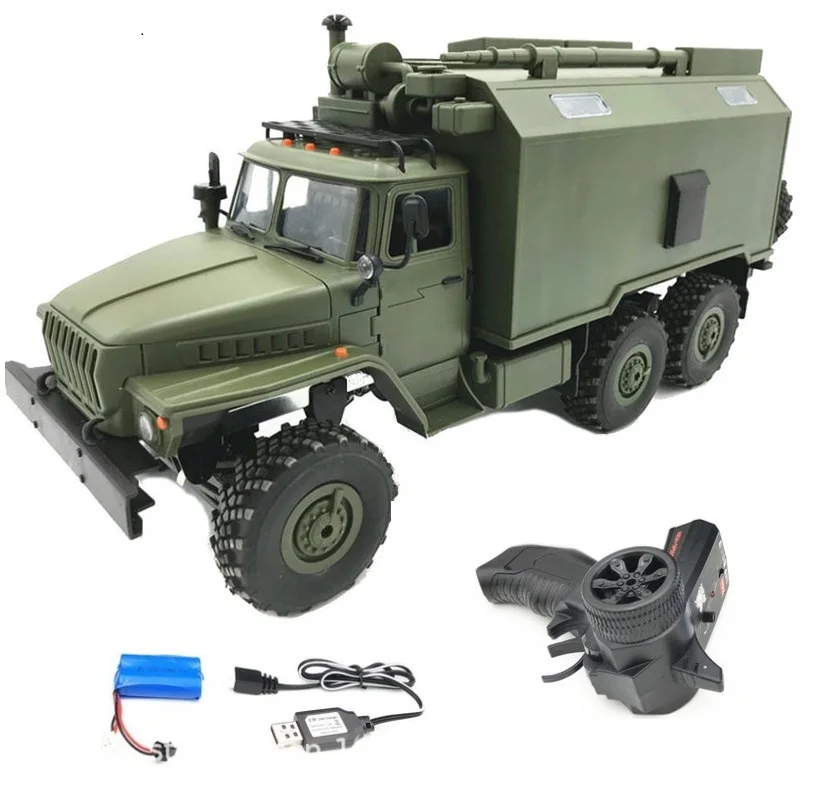 

Радиоуправляемая модель военного грузовика WPL B36 1:16 6WD, советский Урал, внедорожник, имитационная модель для скалолазания, игрушка RTR, радиоуправляемый монстр-трак