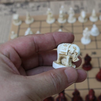 New Chess Board Games New Quality Traditional Chinese Chess Game Set Resin Chess Pieces Soft Chessboard Archaize Retro