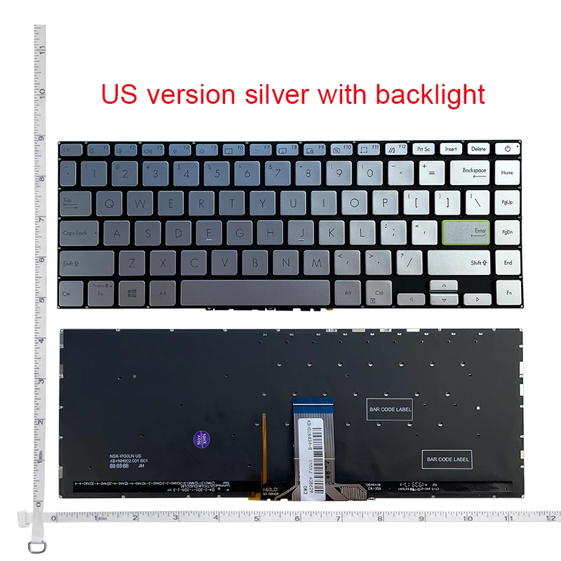 لوحة مفاتيح US لشركة اسوس ، VivoBook S14 ، S15 ، M4100U ، M4100I ، كمبيوتر محمول انجليزي ، UX434 ، UX434F ، FA ، FN ، جديد