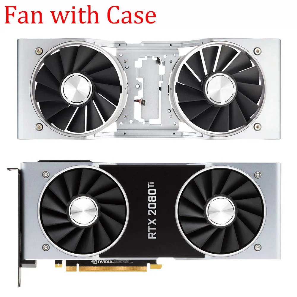 RTX 8000 48GB (2080Ti静音ファン済) 70Bモデル対応 Vidoe Card Fan For NVIDIA GeForce RTX 2080 2080Ti Founders Edition