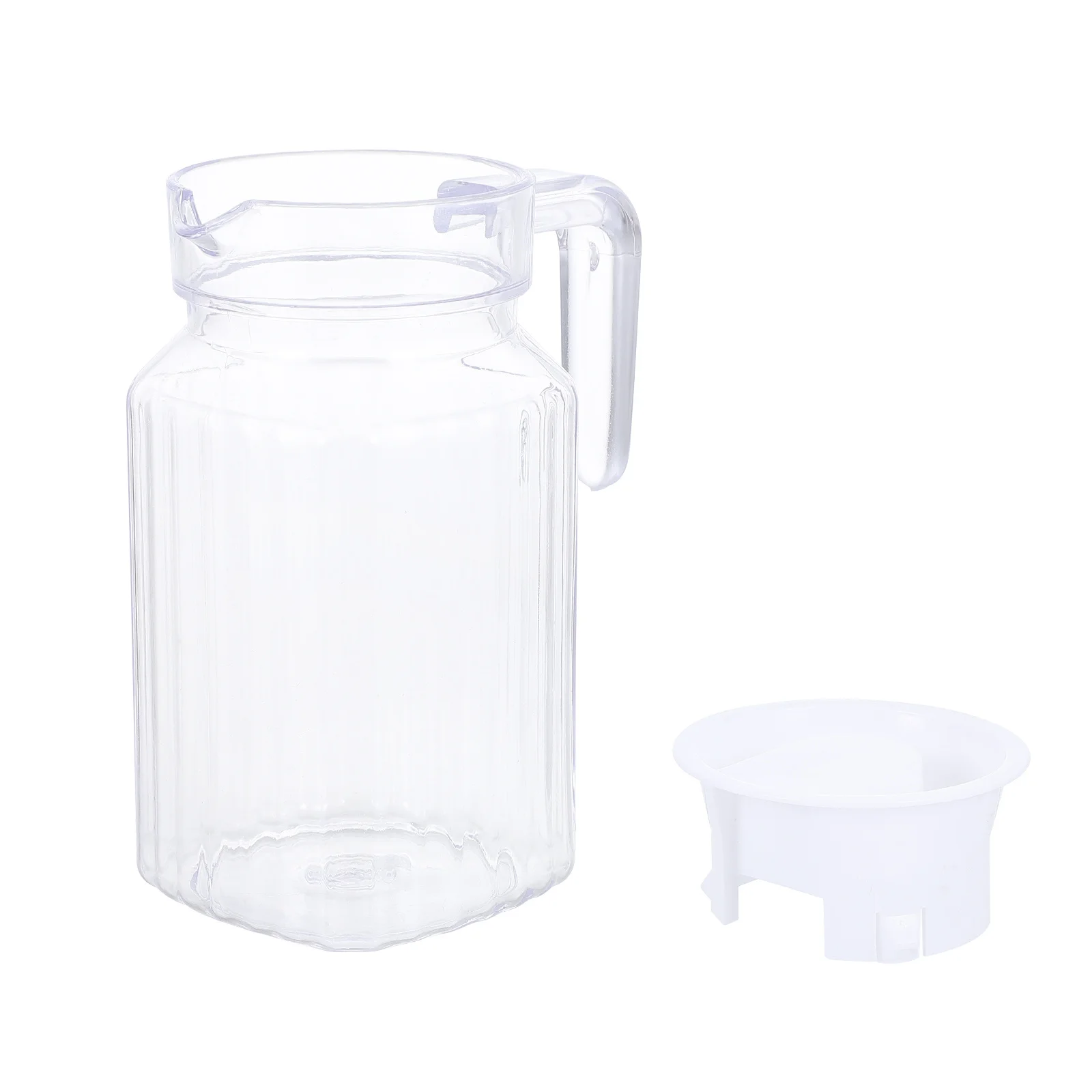 

1Pcs Cold Water Kettle Large Capacity Plastic Water Pitcher Heat Resistant Lid Handle Easy Refill for Dinner Party Pool