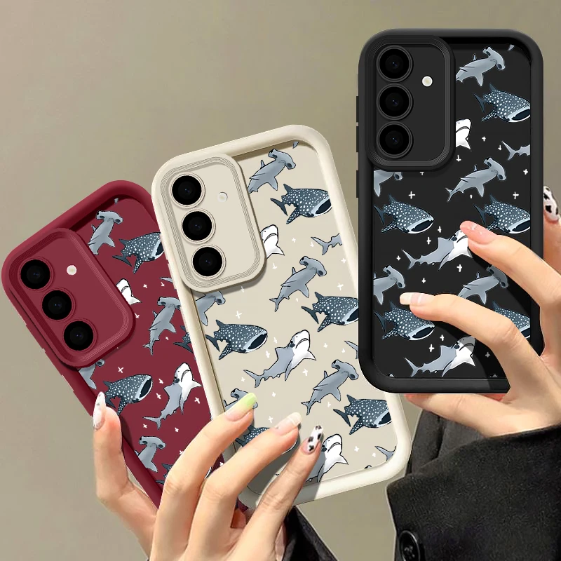 Walhai-Muster Handyhülle für Samsung Galaxy S25 FE S26 S24 S23 S22 Ultra A57 A37 A27 A17 A56 A16 A55 A54 A36 A26 A15 Cover