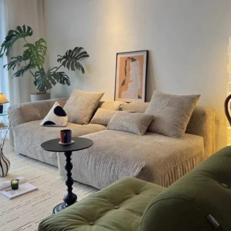 Modular Sofa Couch Chaise Lounges Corner Lazy Sofas Relaxing Puff Block Corduroy Sofa Living Room Sofas Home Furniture Armchair