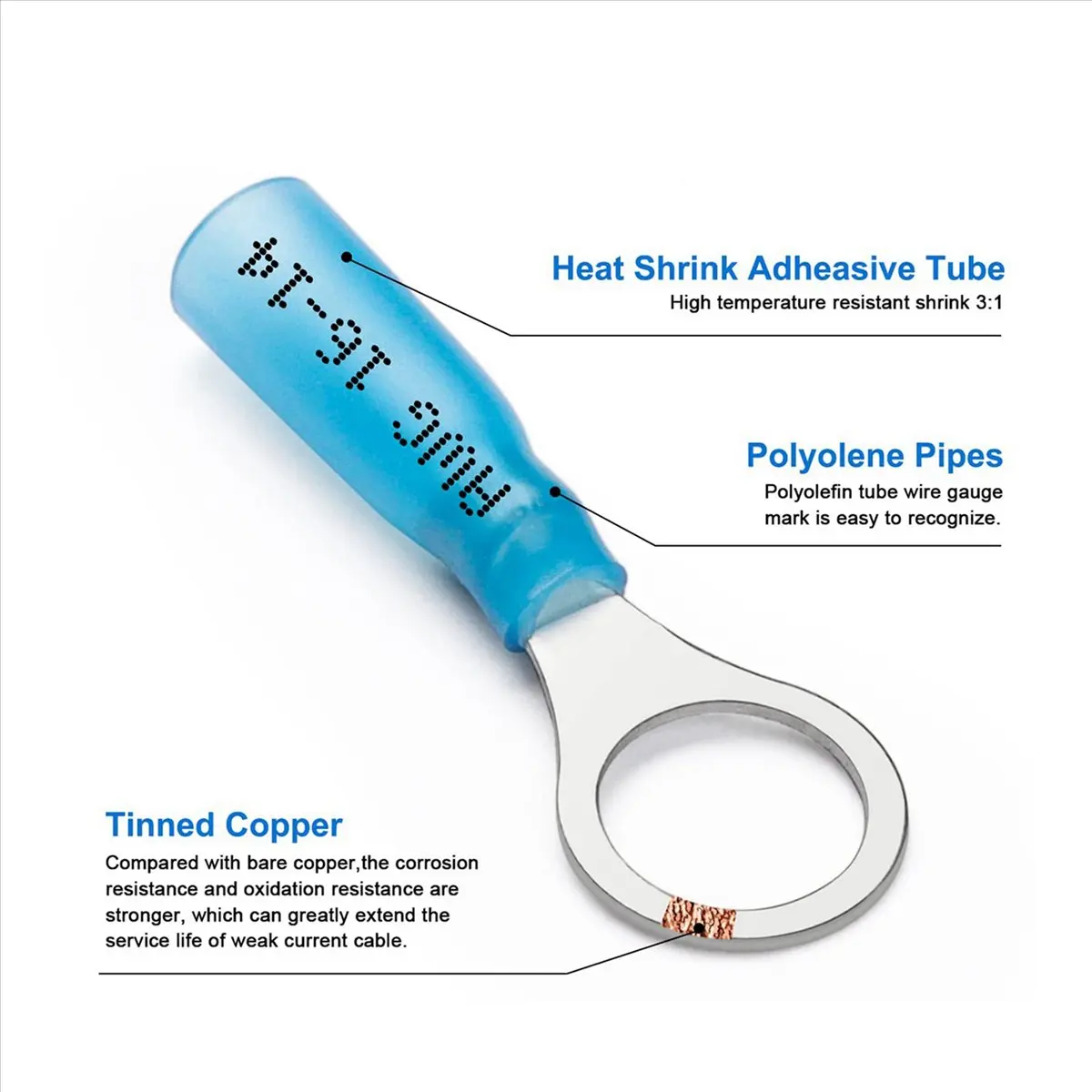 SDFC 1120PC Marine Grade Heat Shrink Wire Connectors-Electrical Connectors Kit AWG22-10 Waterproof Insulated Crimp Connector