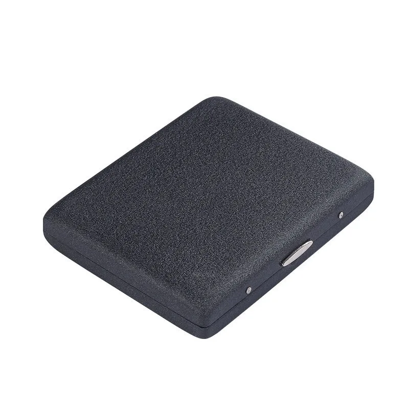 20 sztuk Czarnych Matowych Metalowych Pudełek na Papierosy Przenośne Wodoodporne Etui na Papierosy Żelazny Klips Odporny na Nacisk Wilgoć Narzędzie do Palenia