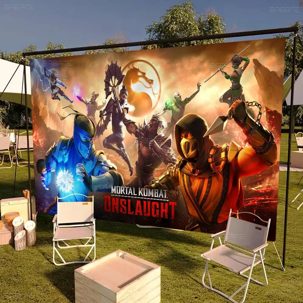Hot Game M-Mortal K-Kombates Printed Large Flag Art Science Fiction Room Home Decor Decor Banner