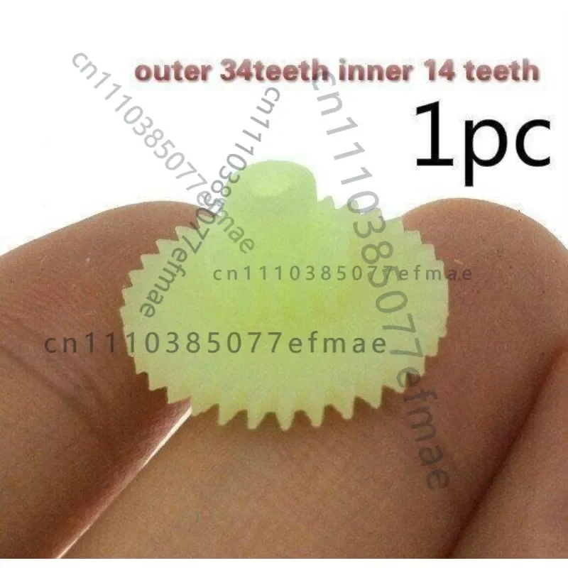 1pc Outer 34T Inner 14T Gear for TASCAM 112MK2 122MK3 Cassette Deck Player