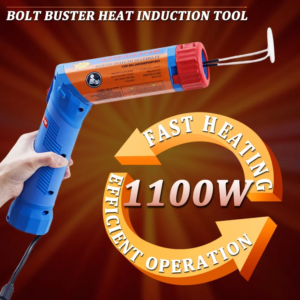1100W Mini Induction Heater Kit With 3 Coils 110V/220V Portable Hand-Held Nut Heating Equipment Flameless Removal Tool Set