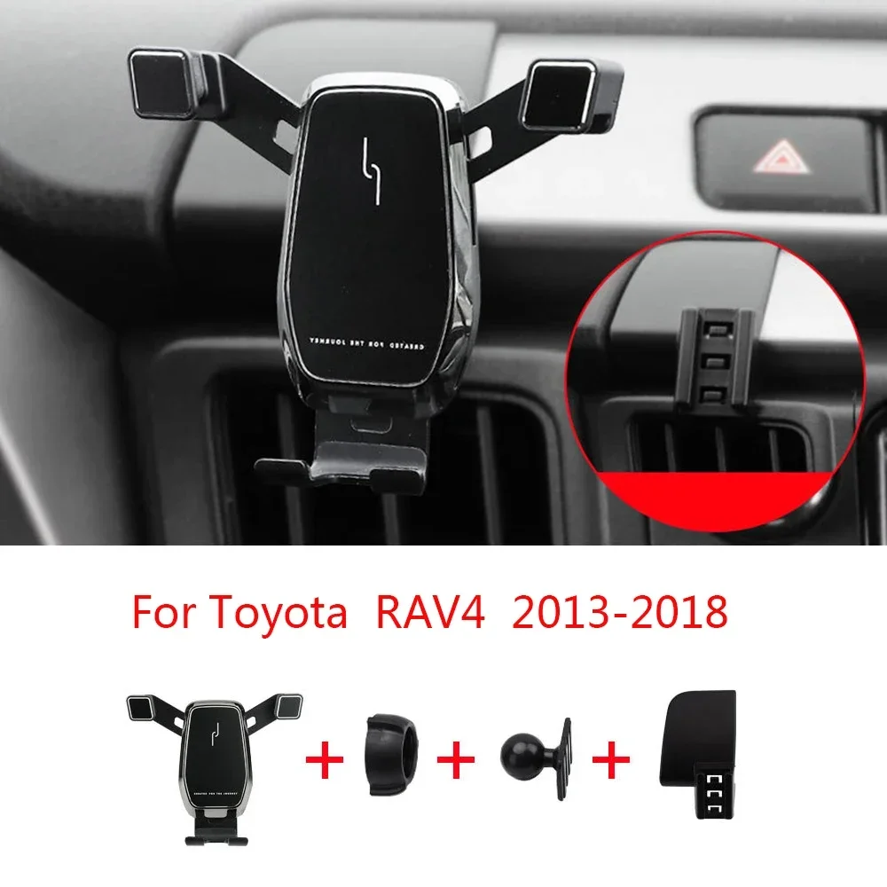 

Для Toyota RAV4 2013 2014 2015 2016 2017 2018 2019 2020 XA50 специальная пряжка кронштейн для мобильного телефона аксессуары черный 1x