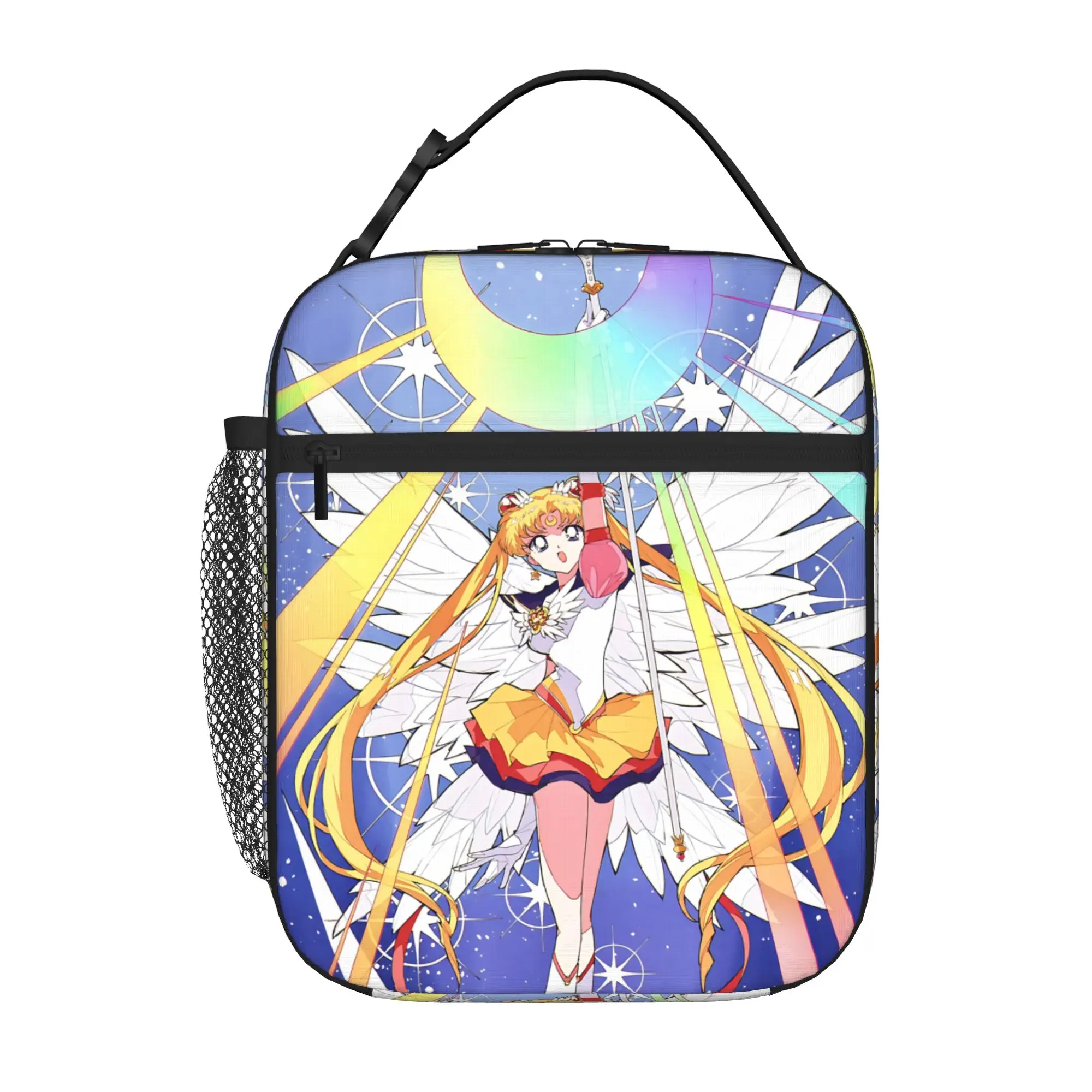 1 Piece Zipper Closure MoonStick Storage Bag Pocket Pretty Guardian Sailor Moon  School Lunch Food Box Reusable
