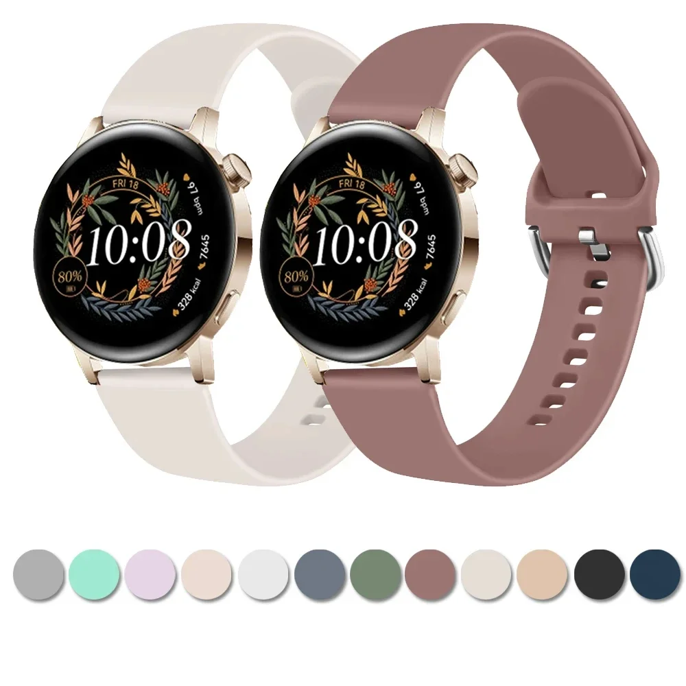 20mm Silicone Strap For Huawei Watch GT 7/6/5/4/3 46mm/Watch 2 Sport/Band For Honor Magic/Honor Es/Magic Watch 2 42mm Bracelet