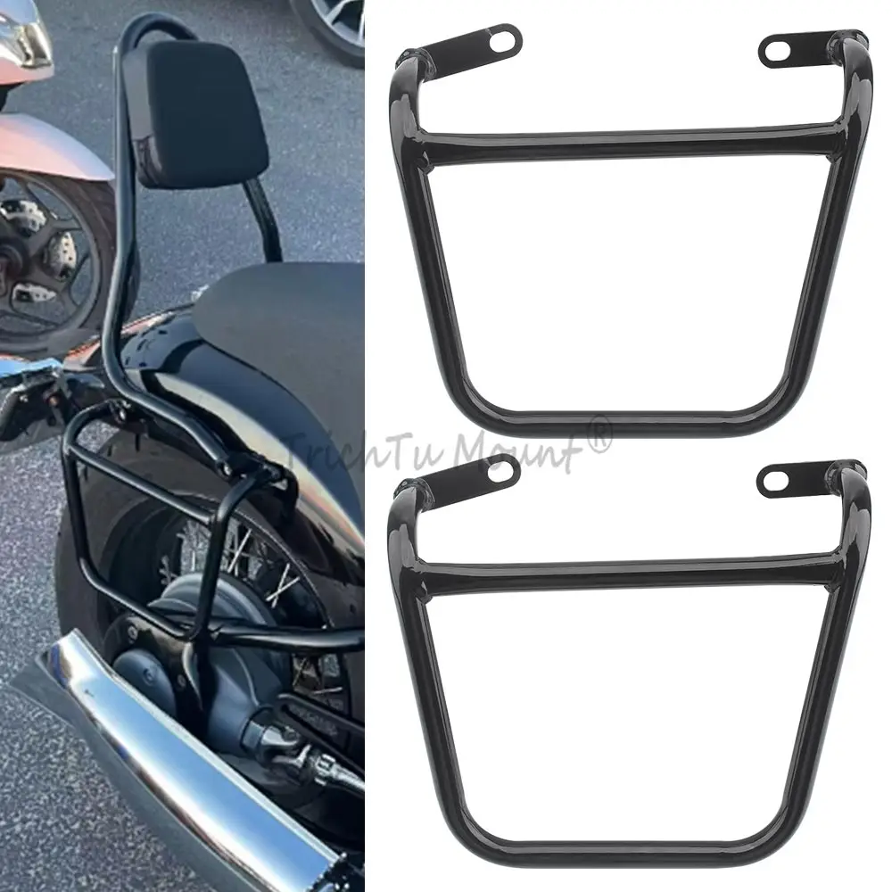 1 Pair Saddlebag Rail Support Racks Motorcycle Saddlebag Bracket Fits For Bmw R18 2020-2023 High Quality Steel Iron Vivid Black