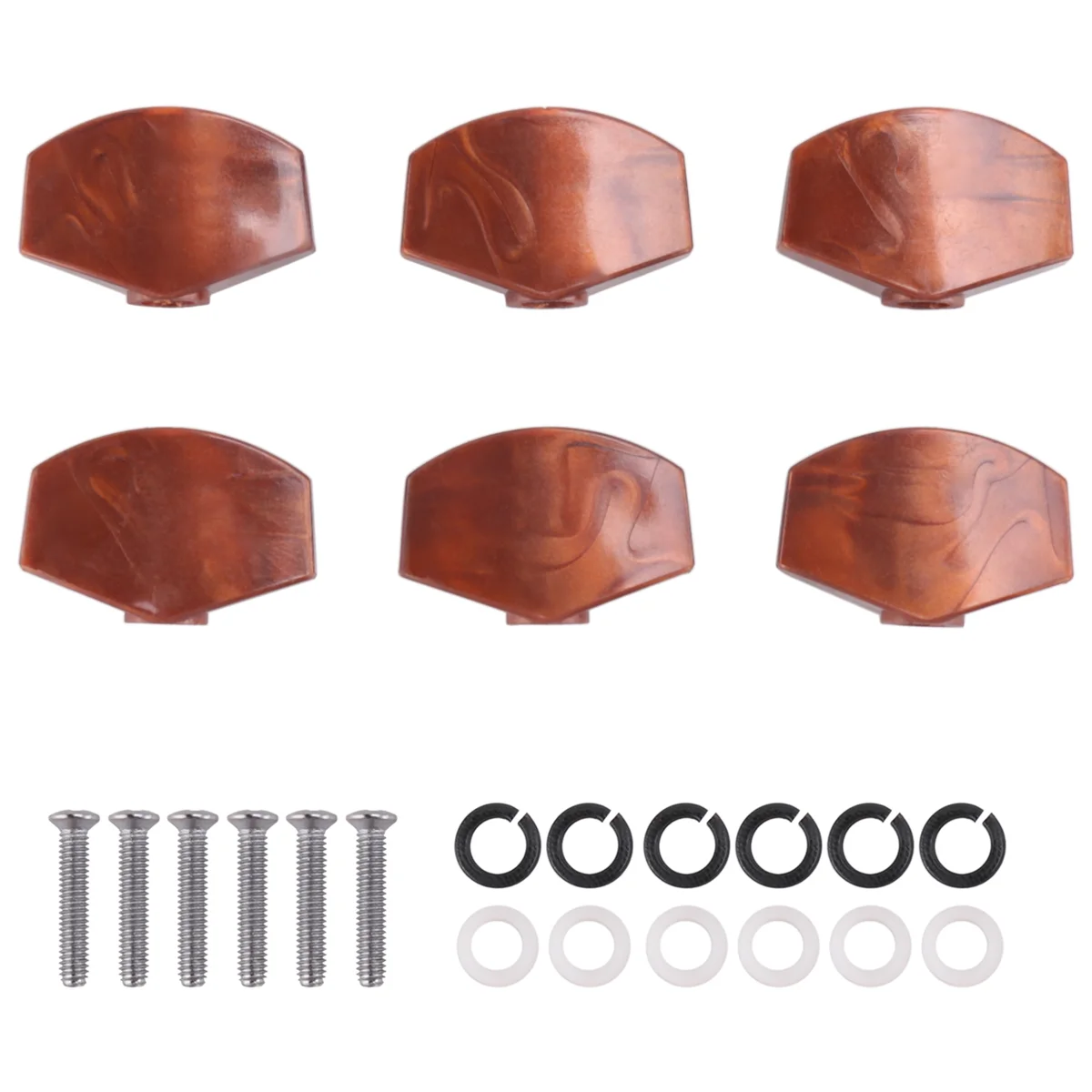 6 Pcs/Set Guitar Tuning Peg Buttons, Tuning Pegs Knobs Machine Heads Buttons for Guitar HY