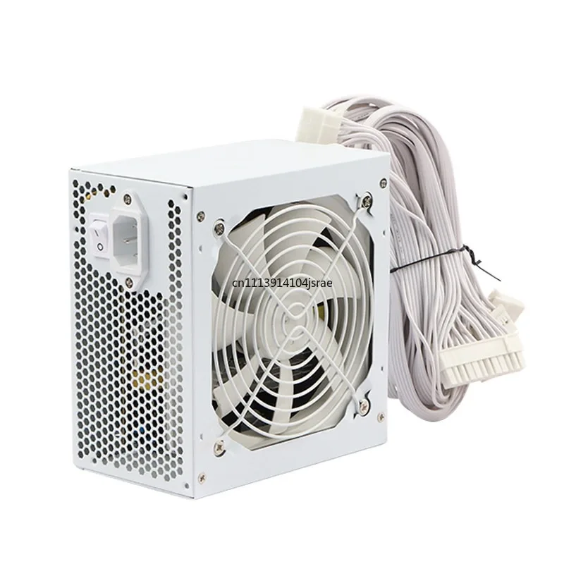 Pure White ATX Computer Chassis Power Supply 600W‑650W‑750W‑850W‑950W, Silent Desktop PC Power for Graphics Card Replacement