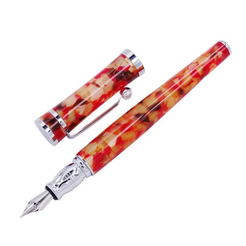 

A+ Fuliwen Celluloid Fountain Pen Maple Leaf Orange , Fashion Fine Nib Writing Pen