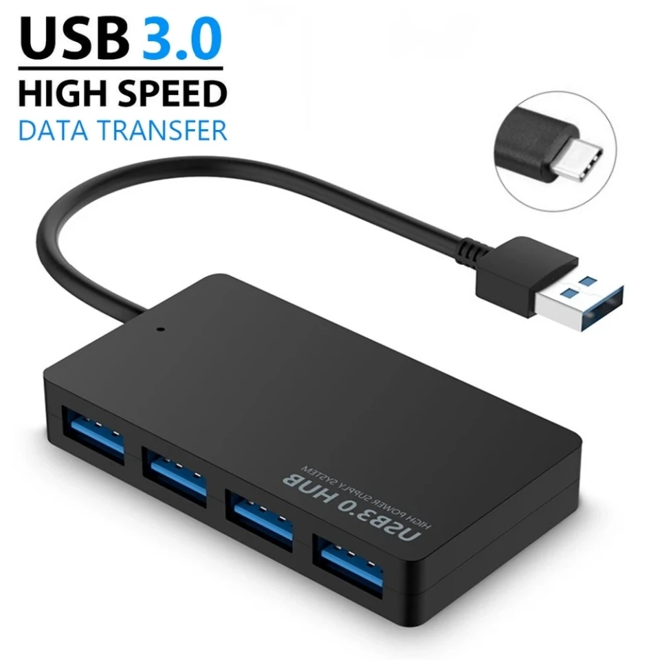 USB 3.0 HUB USB C HUB Multi Port Type C Splitter Portable USB 3 Hab Adapter Mini Splitter High Speed Expander Laptop Accessories