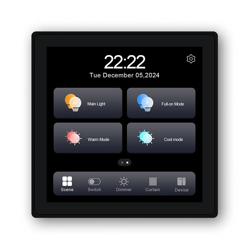 

4 inch full screen 1/2/3/4 channel ZigBee 3.0 switch supports dimming curtain group intelligent control