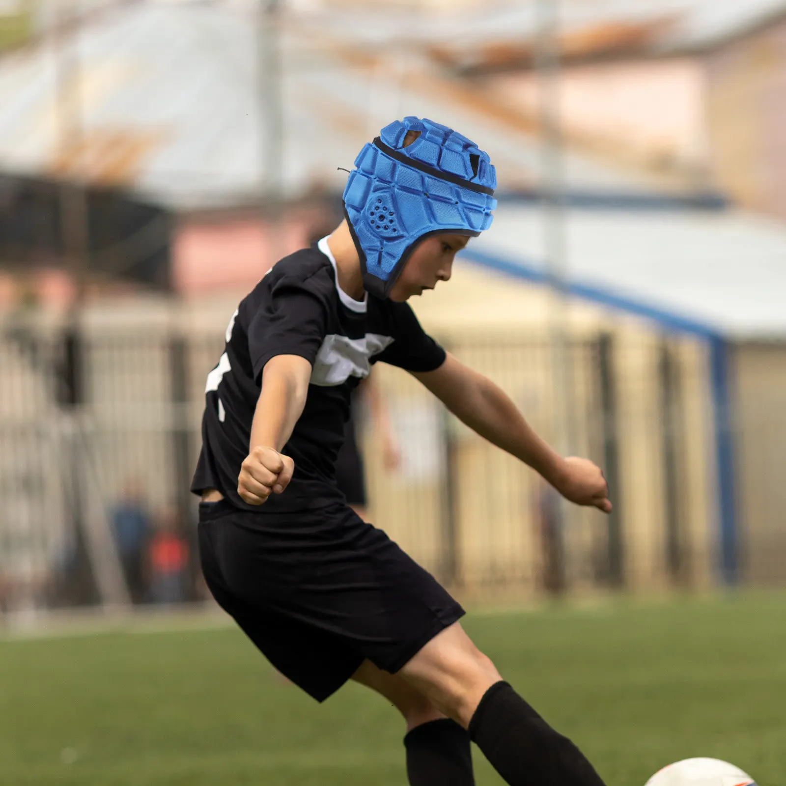 Adjustable Youth Anti-Collision Sponge Head Guard for Football, Rugby, Roller Skating & Cycling