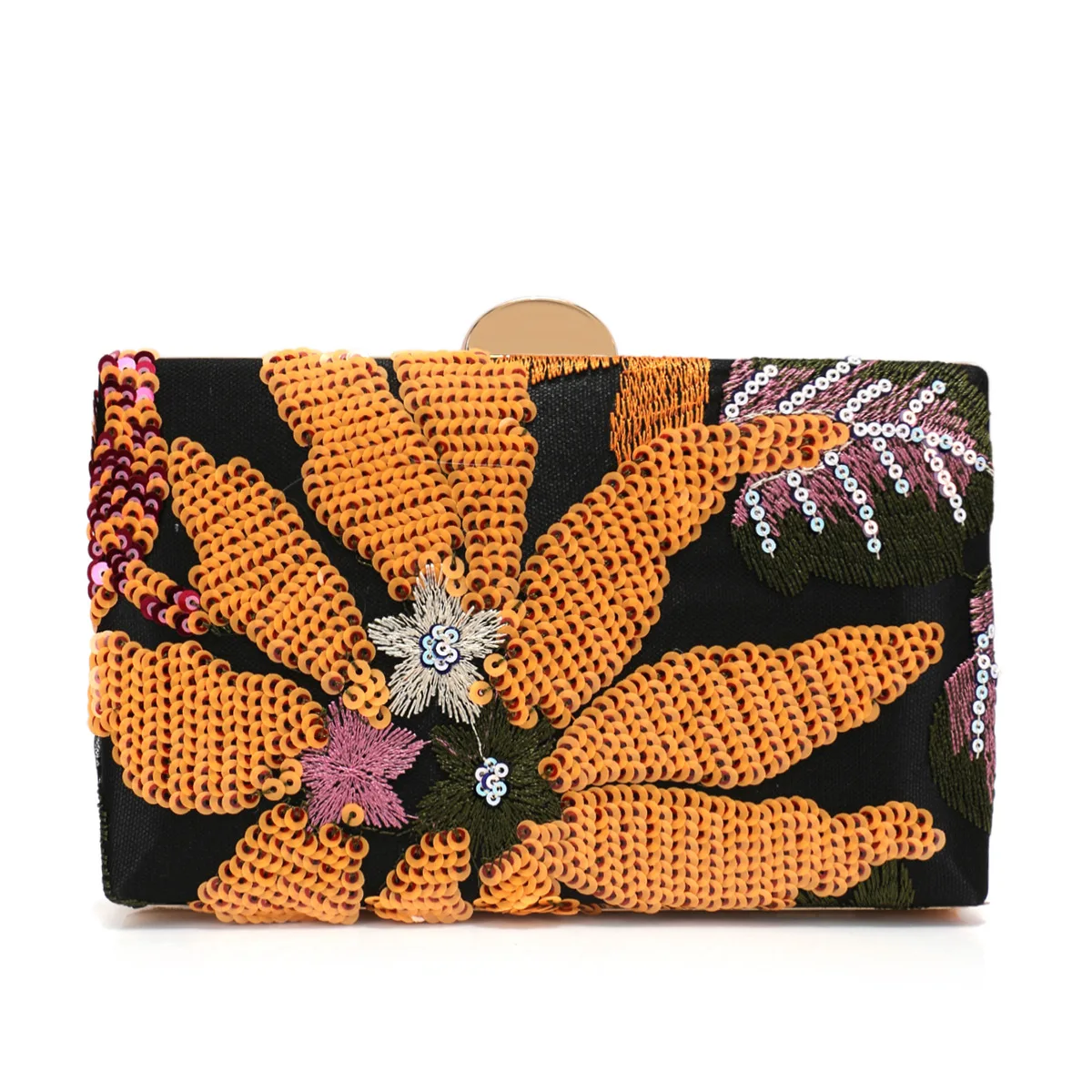 

Женская универсальная сумка-клатч с цветочным узором, украшенная пайетками, легкая роскошная модная сумка для свадебного платья, квадратная сумка с произвольным узором