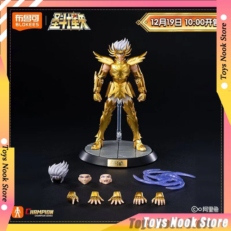 

Новый комплект фигурок Blokees Saint Seiya Champion Series, комплект моделей Shiryu Capricorn Shura Rak Deathmask Draco, детская игрушка в подарок