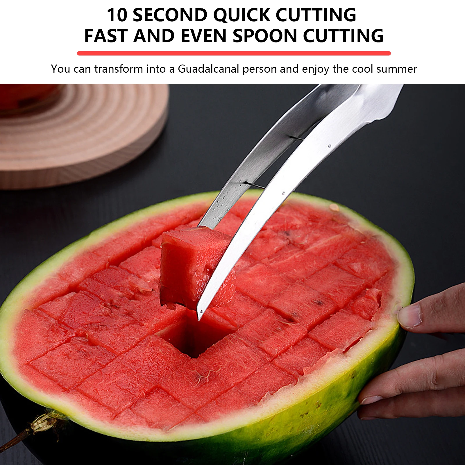 قطاعة مكعبات البطيخ من الفولاذ - مراجعة Watermelon Slicer Cutter وسعره